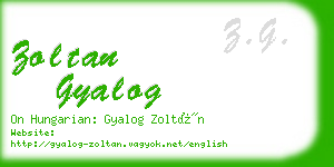 zoltan gyalog business card